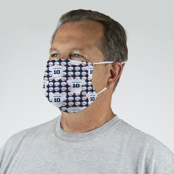 Baseball Jersey Mask - Quarter View on Guy