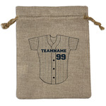 Baseball Jersey Burlap Gift Bag (Personalized)