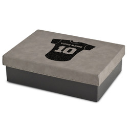 Baseball Jersey Gift Boxes w/ Engraved Leather Lid (Personalized)