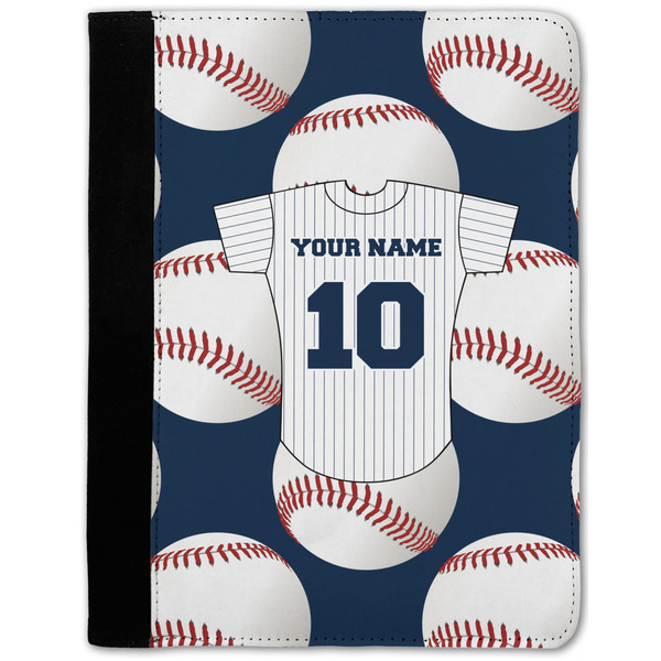 Custom Baseball Jersey Notebook Padfolio - Medium w/ Name and Number