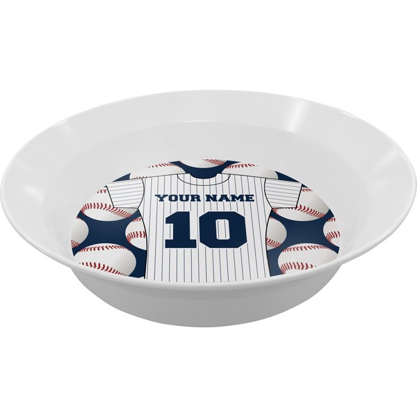 Custom Baseball Jersey Melamine Bowl - 12 oz (Personalized)