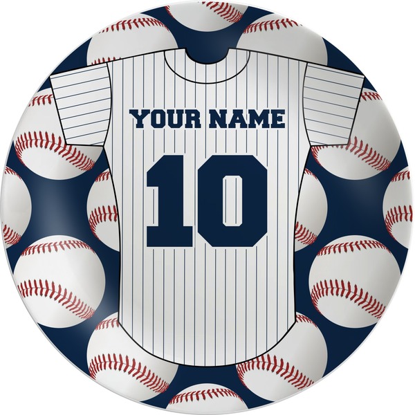Custom Baseball Jersey Melamine Plate (Personalized)