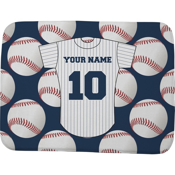 Custom Baseball Jersey Memory Foam Bath Mat - 48"x36" (Personalized)