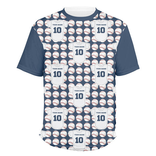 Custom Baseball Jersey Men's Crew T-Shirt (Personalized)