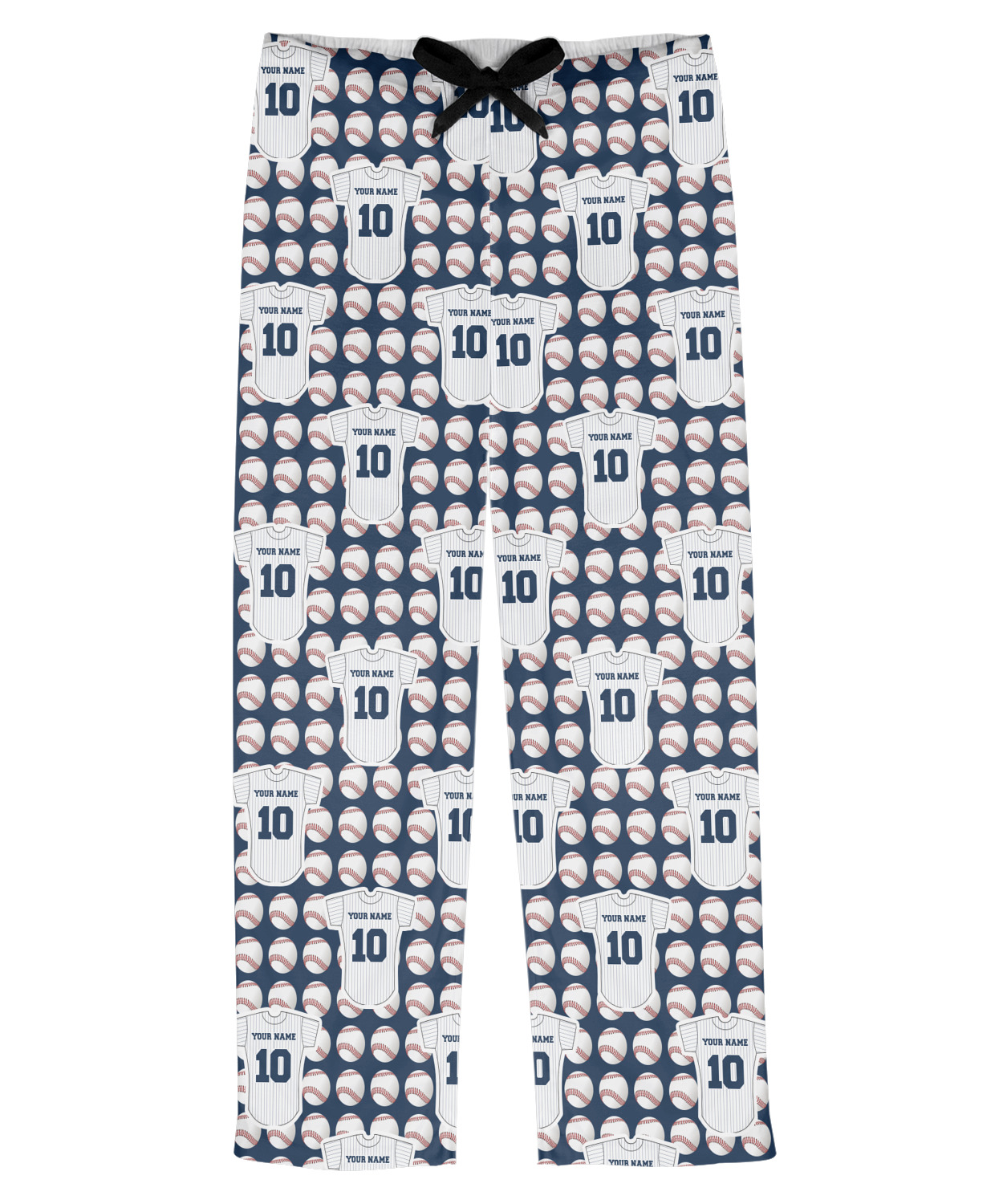 YouCustomizeIt Men's Custom Baseball Jersey Pajama Pants