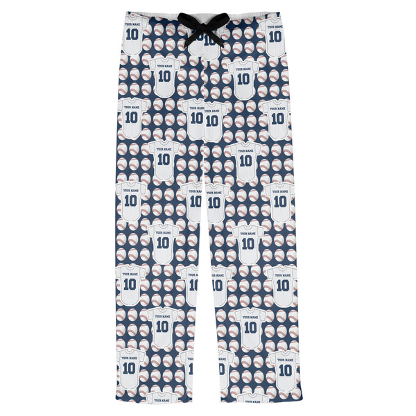 Custom Baseball Jersey Mens Pajama Pants - XS (Personalized)