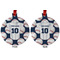 Baseball Jersey Metal Ball Ornament - Front and Back