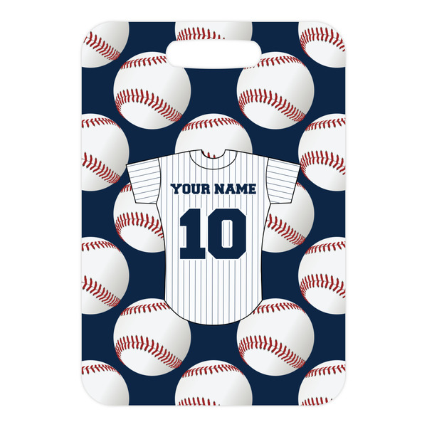 Baseball Jersey Metal Luggage Tag - Front Without Strap