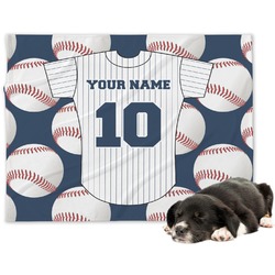 Baseball Jersey Dog Blanket - Large (Personalized)