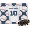 Baseball Jersey Microfleece Dog Blanket - Large
