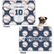 Baseball Jersey Microfleece Dog Blanket - Regular - Front & Back