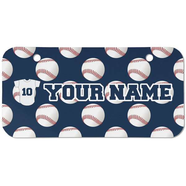 Custom Baseball Jersey Mini/Bicycle License Plate (2 Holes) (Personalized)