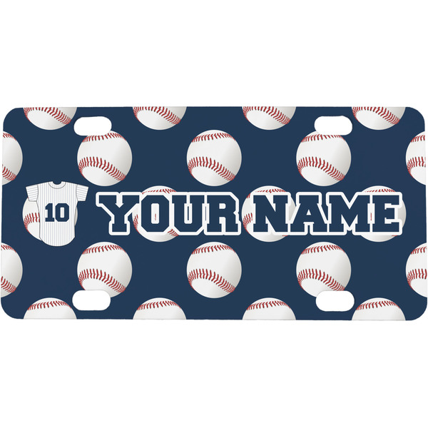 Custom Baseball Jersey Mini / Bicycle License Plate (4 Holes) (Personalized)