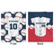 Baseball Jersey Minky Blanket - 50"x60" - Double Sided - Front & Back