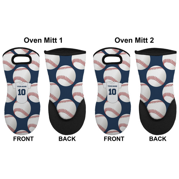 Baseball Jersey Neoprene Oven Mitt - Set of 2 - Approval