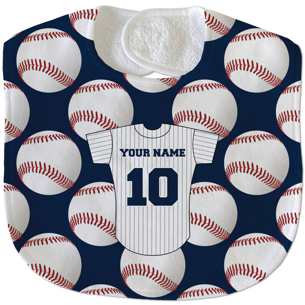 Baseball Jersey New Baby Bib - Closed and Folded