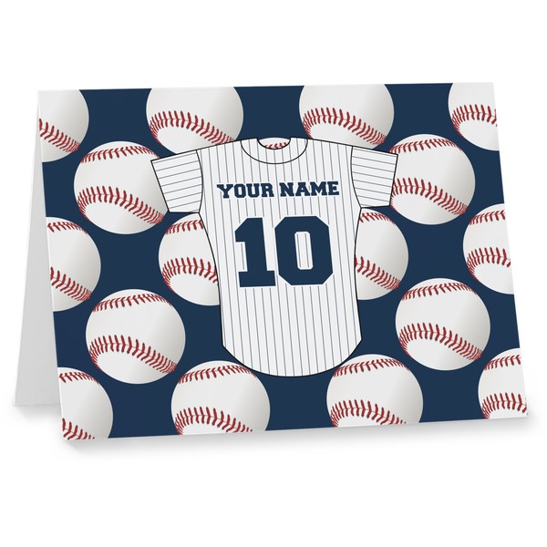 Custom Baseball Jersey Note cards (Personalized)