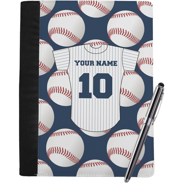 Custom Baseball Jersey Notebook Padfolio - Large w/ Name and Number