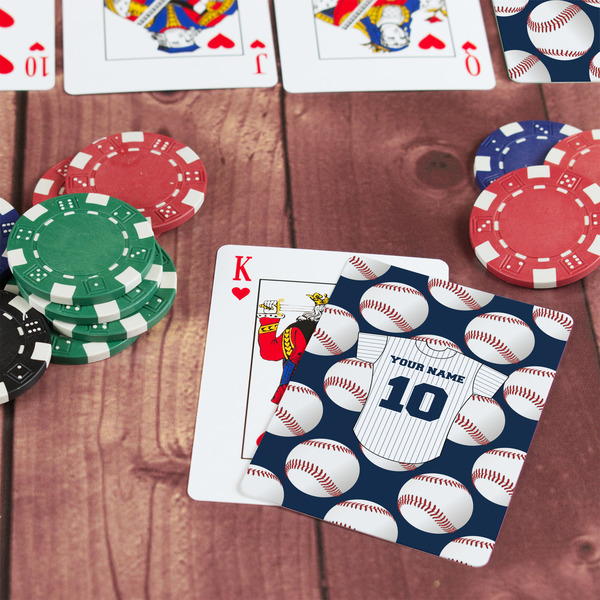 Baseball Jersey On Table with Poker Chips
