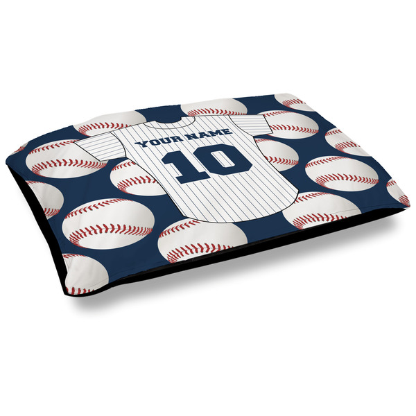 Custom Baseball Jersey Outdoor Dog Bed - Large (Personalized)