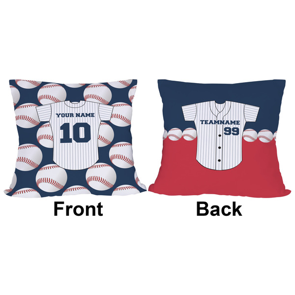 Baseball Jersey Outdoor Pillow - 16x16