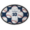 Baseball Jersey Iron On Oval Patch w/ Name and Number
