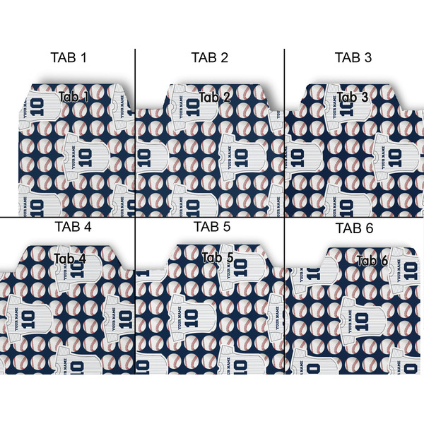 Baseball Jersey Page Dividers - Set of 6 - Approval