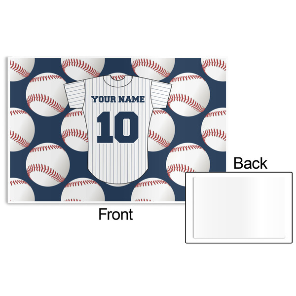 Baseball Jersey Disposable Paper Placemat - Front & Back