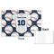 Baseball Jersey Disposable Paper Placemat - Front & Back