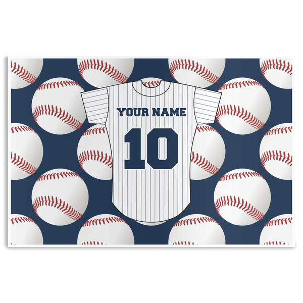 Custom Baseball Jersey Disposable Paper Placemats (Personalized)