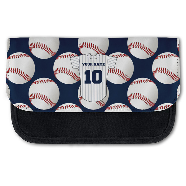 Custom Baseball Jersey Canvas Pencil Case w/ Name and Number