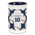 Baseball Jersey Ceramic Pencil Holders - Blue