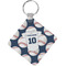 Baseball Jersey Diamond Plastic Keychain w/ Name and Number