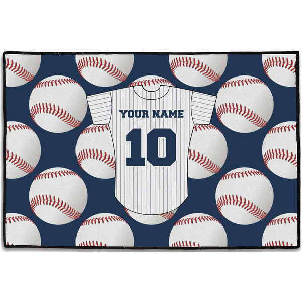 Custom Baseball Jersey Door Mat - 36"x24" (Personalized)