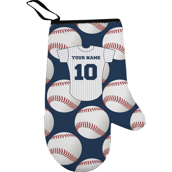 Custom Baseball Jersey Right Oven Mitt (Personalized)