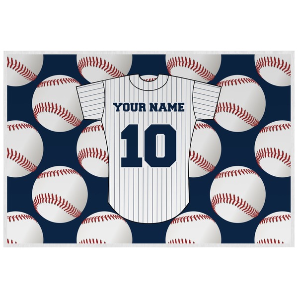 Custom Baseball Jersey Laminated Placemat w/ Name and Number