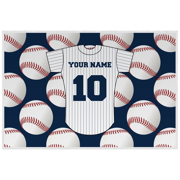 Custom Baseball Jersey Laminated Placemat w/ Name and Number
