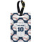 Baseball Jersey Plastic Luggage Tag - Rectangular w/ Name and Number