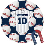 Baseball Jersey Round Fridge Magnet (Personalized)