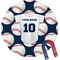 Baseball Jersey Round Fridge Magnet (Personalized)
