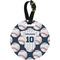 Baseball Jersey Personalized Round Luggage Tag
