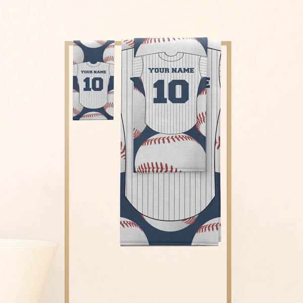 Baseball Jersey Personalized Towel Set