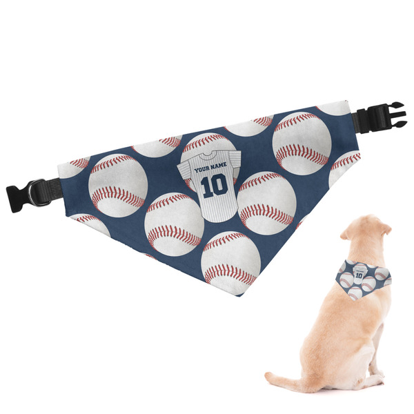 Custom Baseball Jersey Dog Bandana - XLarge (Personalized)