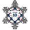 Baseball Jersey Vintage Snowflake Ornament (Personalized)