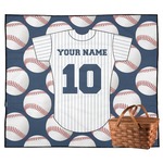 Baseball Jersey Outdoor Picnic Blanket (Personalized)