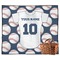 Baseball Jersey Picnic Blanket - Flat - With Basket