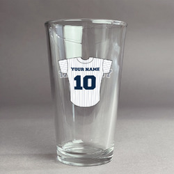Baseball Jersey Pint Glass - Full Color Logo (Personalized)