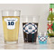 Baseball Jersey Pint Glass - Two Content - In Context