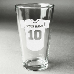 Baseball Jersey Pint Glass - Engraved (Personalized)