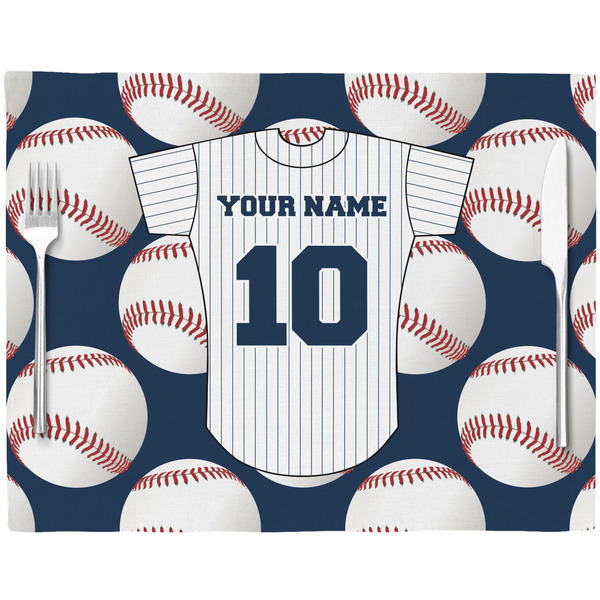 Baseball Jersey Placemat with Props
